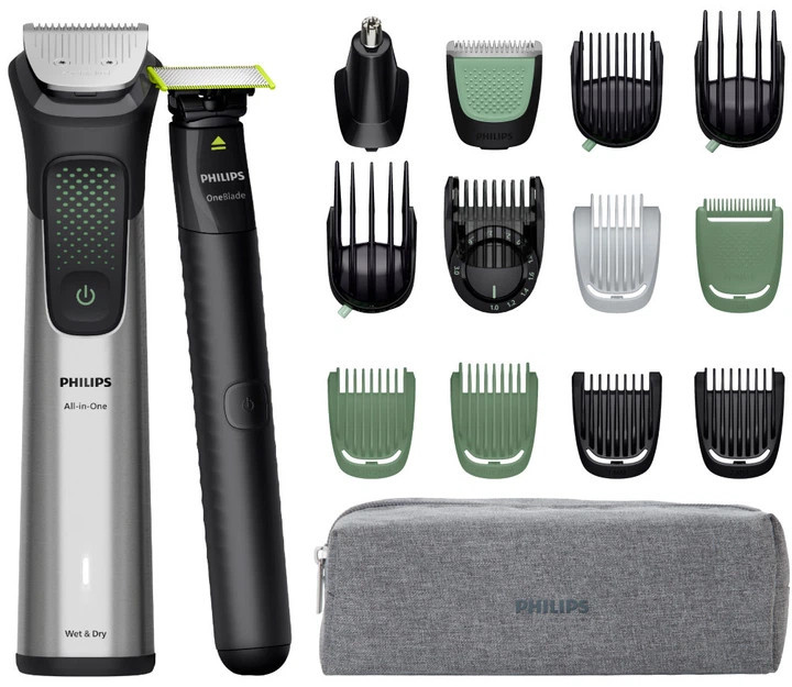 Машинка для стрижки волос в наборе Philips серии 9000 (17-в-1) MG9535/15 серая Київ - зображення 2