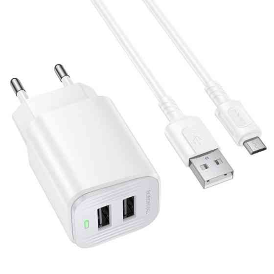 СЗУ Borofone BAS81A Star 10.5W (2USB-A) + кабель USB to MicroUSB Херсон