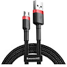 Кабель Baseus Cafule USB to Micro 2.4A 1m Red/Black (CAMKLF-B91) Харьков