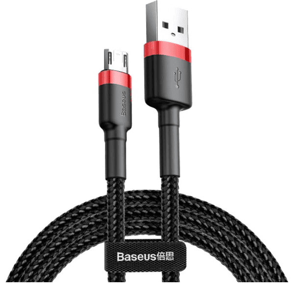 Кабель Baseus Cafule USB to Micro 2.4A 1m Red/Black (CAMKLF-B91) Харьков - изображение 1