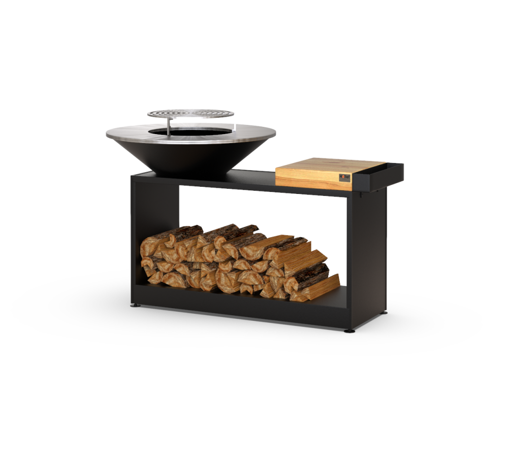 Вуличний гриль барбекю HOLLA GRILL Black Wide Open велика відкрита тумба Харків - зображення 12