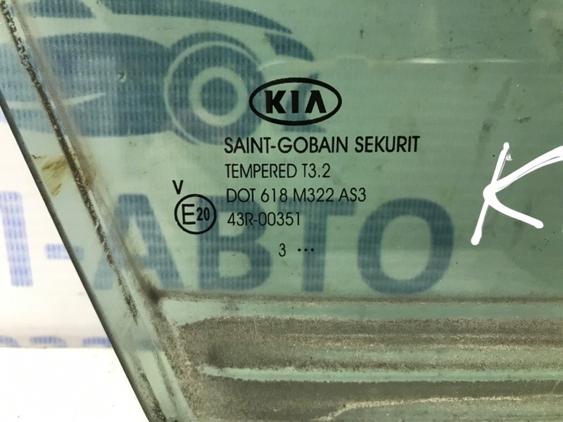 Стекло двери задней правой (форточка) Kia Sportage SL 2.0 DIESEL D4HA 2010 (б/у) Київ - зображення 2