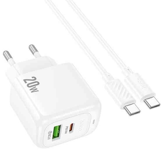 СЗУ Hoco CS54A Surplus PD20W+QC3.0 (1USB-A/1C) + кабель Type-C to Type-C Херсон