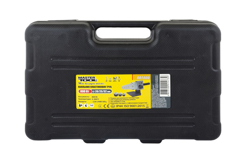 Паяльник для пластиковых труб MASTERTOOL 20-32 мм 800 Вт/220 V/50 Hz 0-300°С IP44 LED-индикация плас Харків - зображення 7