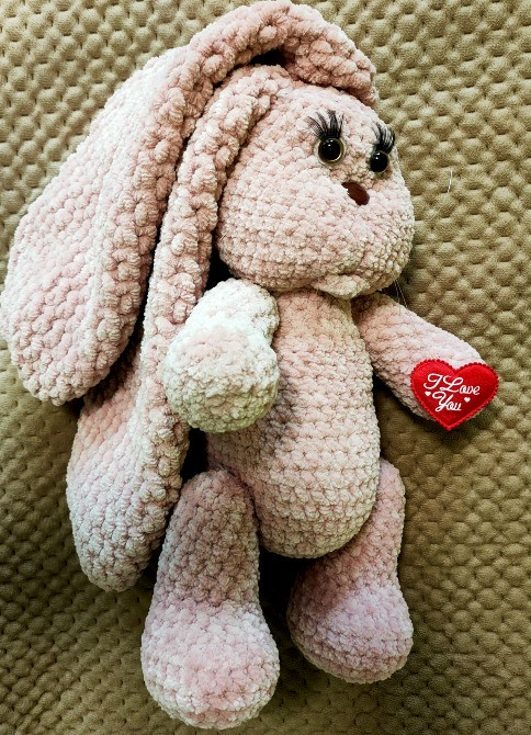 Зайчик Зайка м'яка іграшка в'язана ручна робота подарунок сувенір Нововолынск - изображение 1