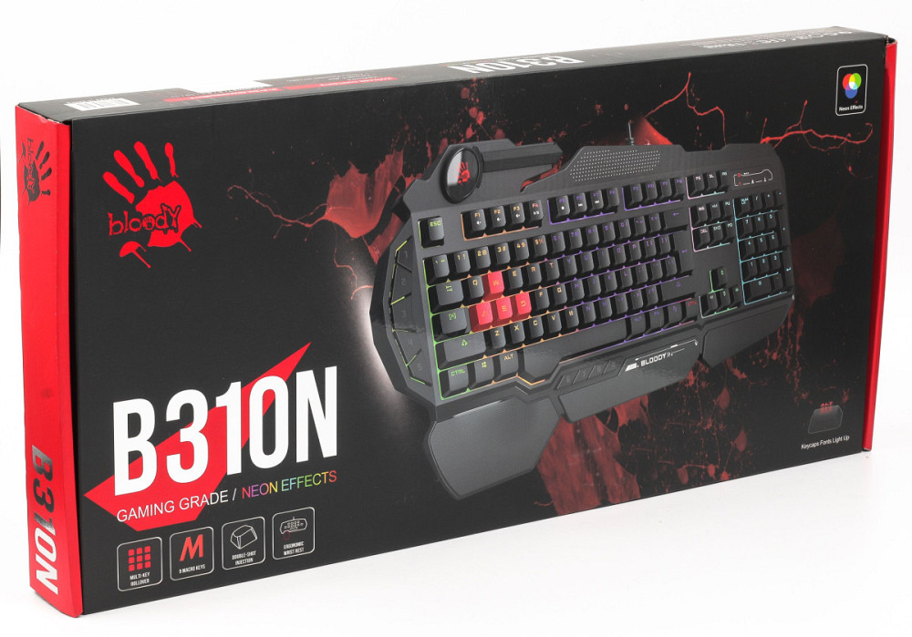 Клавиатура компьютерная проводная Bloody B310N Black черная Київ - зображення 6