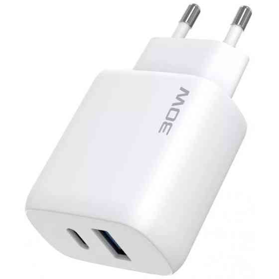 Мережевий зарядний пристрій Proove Silicone Power 2 30W (Type-C + USB) + cable Type-C to Type-C 1m W Харьков