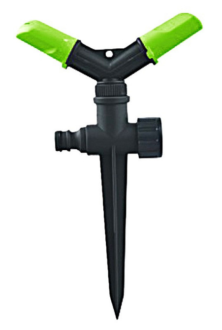 Ороситель для полива MASTERTOOL вращающийся 2-х рожковый ½" 12 м на ножке 92-9362 Харьков - изображение 1