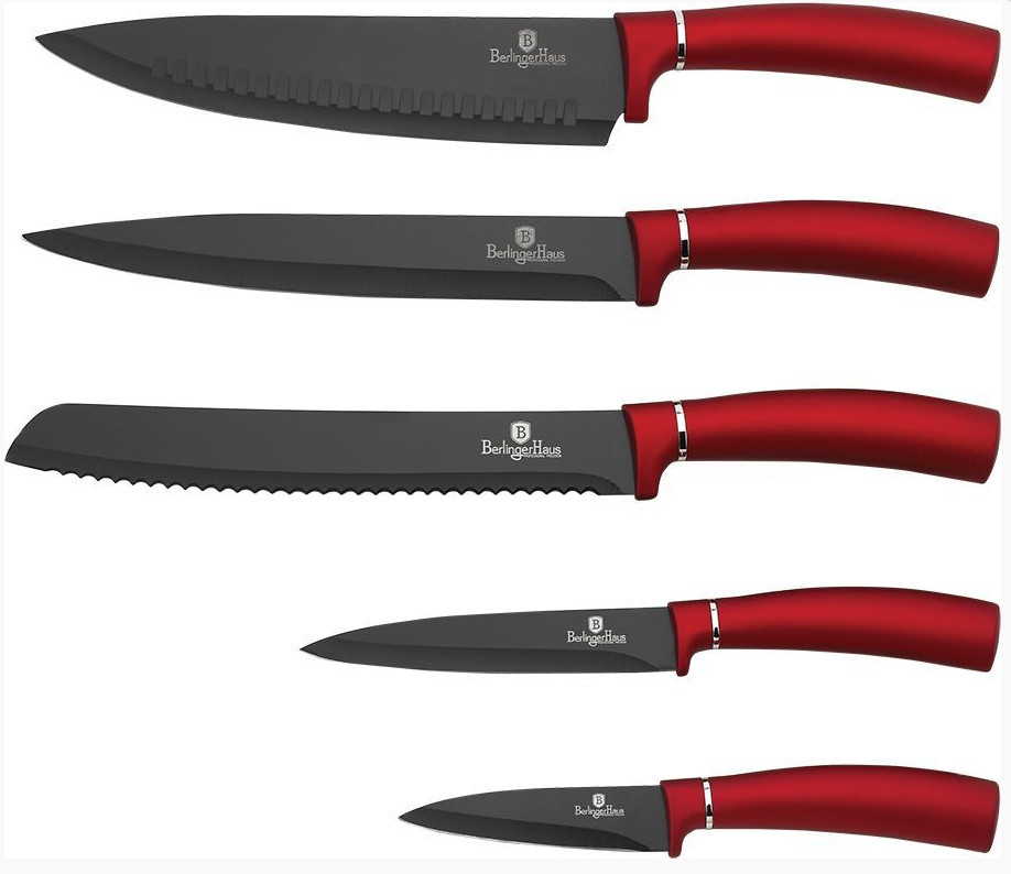 Набір ножів 6 предметів Metallic Red Line Edition Berlinger Haus BH-2519 Київ - зображення 1