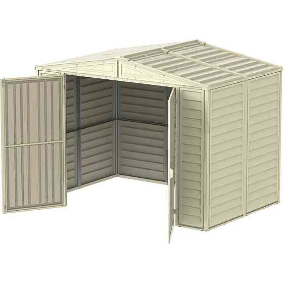 Сарай пластиковый DuraMate 240x163x186 см слоновая кость Киев