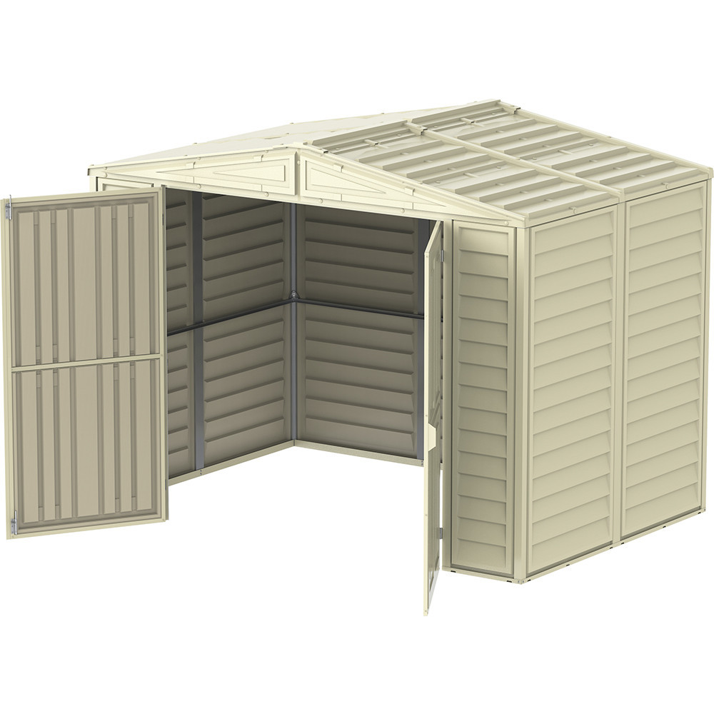 Сарай пластиковый DuraMate 240x163x186 см слоновая кость Київ - зображення 4