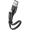 Кабель Baseus Two-in-one Portable USB to Lightning 0.23m Black (CALMBJ-01) Харків
