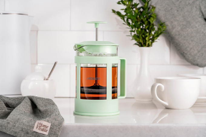 Френч-прес Ardesto Fresh AR-1008-LGB 800 мл світло-зелений Київ - зображення 1