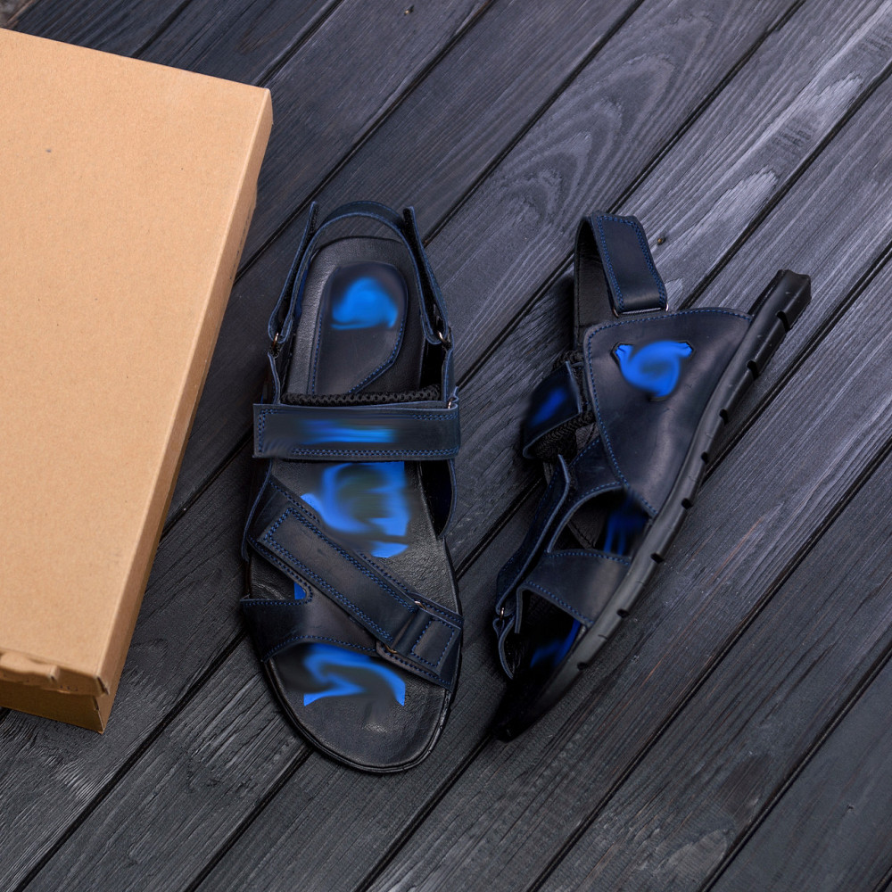 Мужские кожаные сандалии NS blue Киев - изображение 9