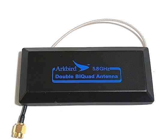 Антенна 3470-3670/4055-5150/5230-6120MHz 12dB, до 30W, Arkbird двойной биквадрат FPV/Wi-Fi, кабель R Дніпро