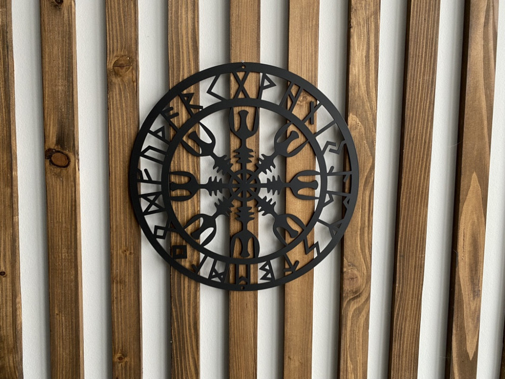 Настенный декор панно картина лофт из металла Вальдала Валькнут Руны Киев - изображение 5