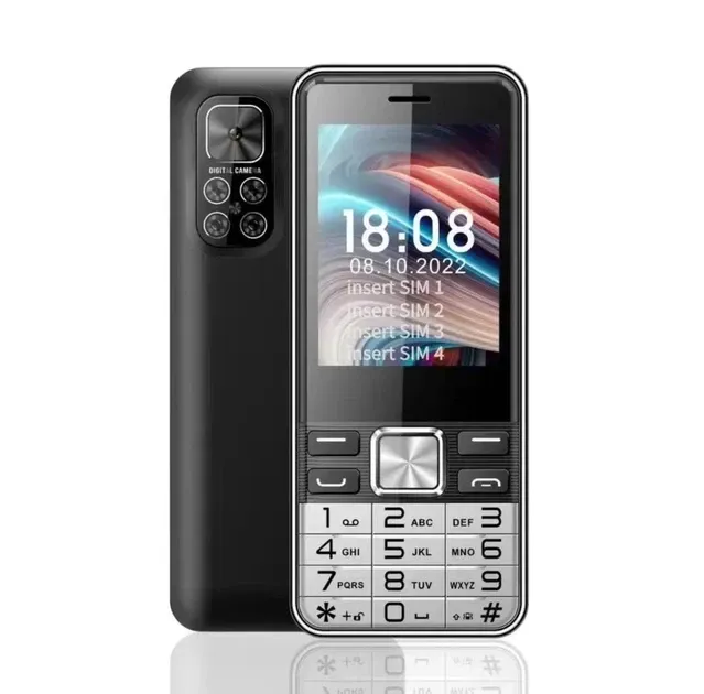Кнопочный мобильный телефон на 4 сим карты AIEK s-mobile 5630 Black Київ - зображення 1