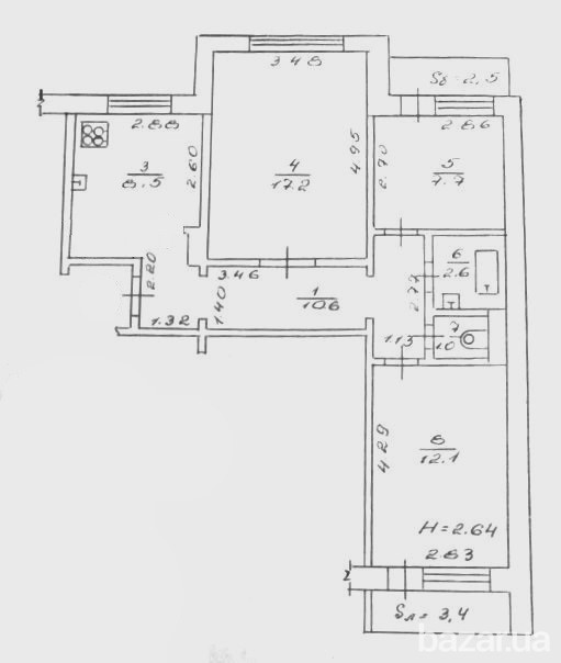 Трехкомнатная квартира на Интернационалистов Суми - зображення 4