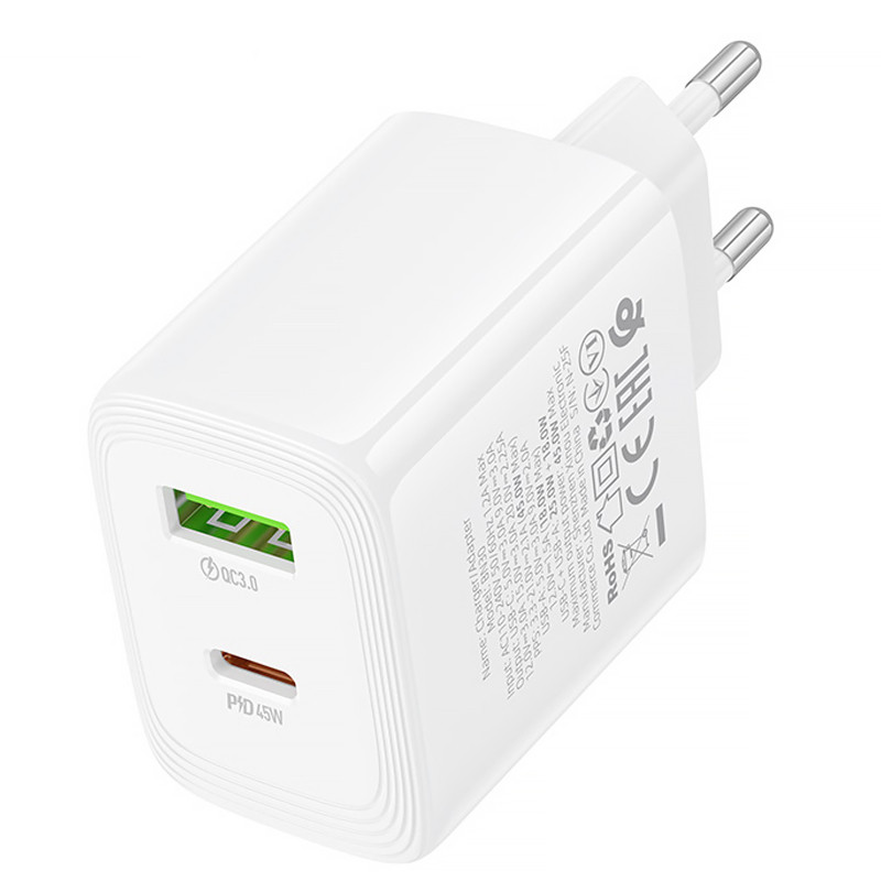 СЗУ Borofone BN30 Cargador PD45W+QC3.0 (1USB-A/1C) Херсон - зображення 3