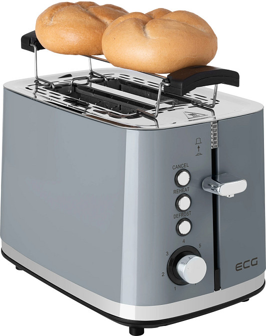 Тостер ECG ST 2766 Vintage Scuro 925 Вт серый Киев - изображение 3