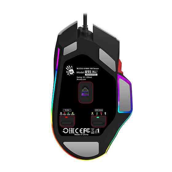 Мышь компьютерная проводная Bloody W95 Max Naraka белая с красным Киев