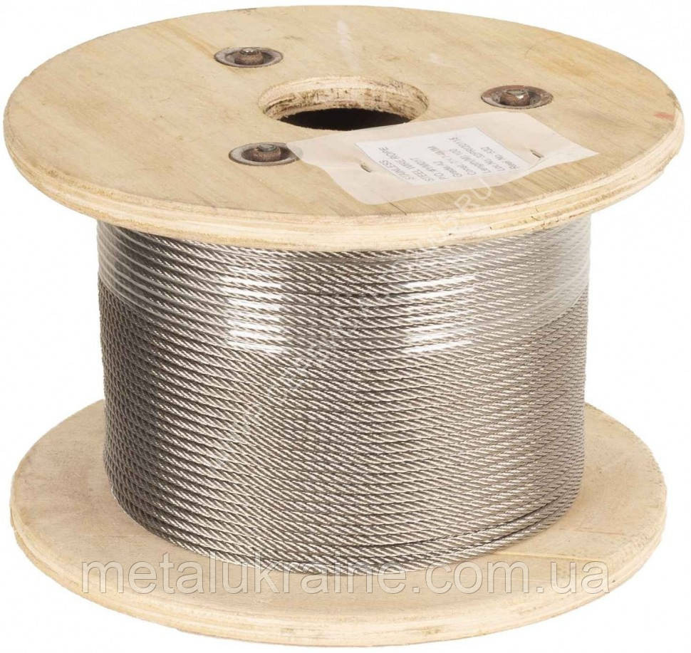 Трос нержавеющий 6 мм плетение 7х19 A4 AISI 316 Киев - изображение 4