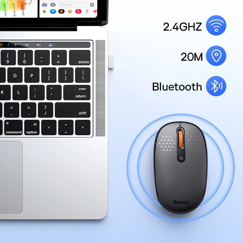 Мышь беспроводная Baseus F01B Tri-Mode Bluetooth + 2.4G (B01055503833) Херсон - изображение 5