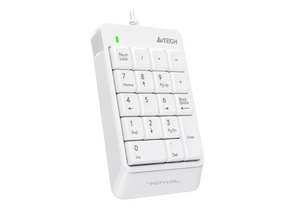 Клавиатура компьютерная проводная цифровой блок A4Tech Fstyler Numeric Keypad FK13P(White) белая Київ - зображення 2