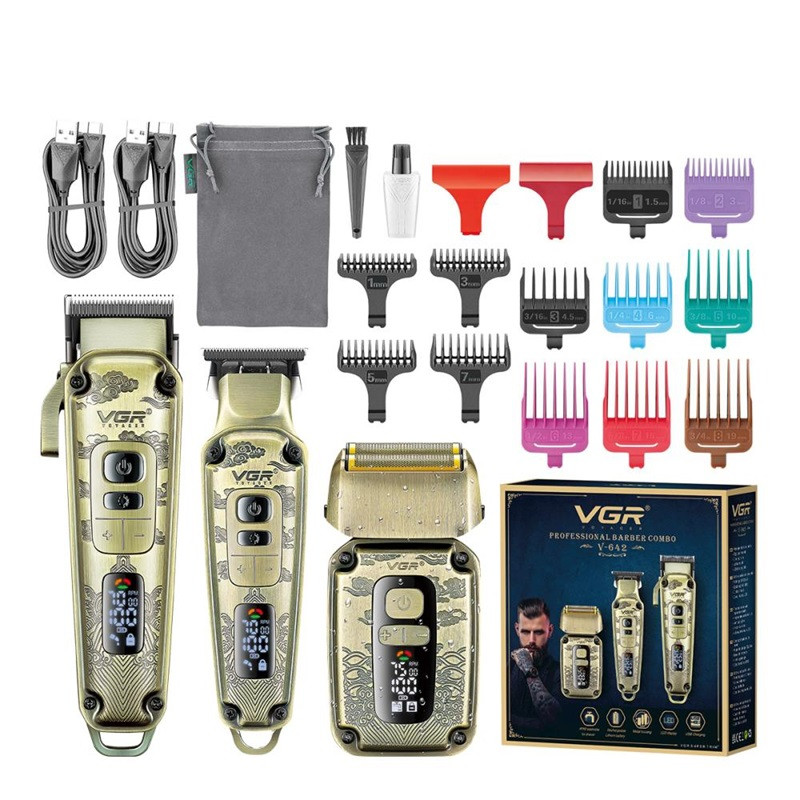 Комплект длят стрижки VGR V-642 золотистый Київ - зображення 1
