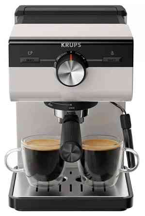 Кофеварка рожковая Krups Opio XP381B10 15 Бар черная с серебристым Київ