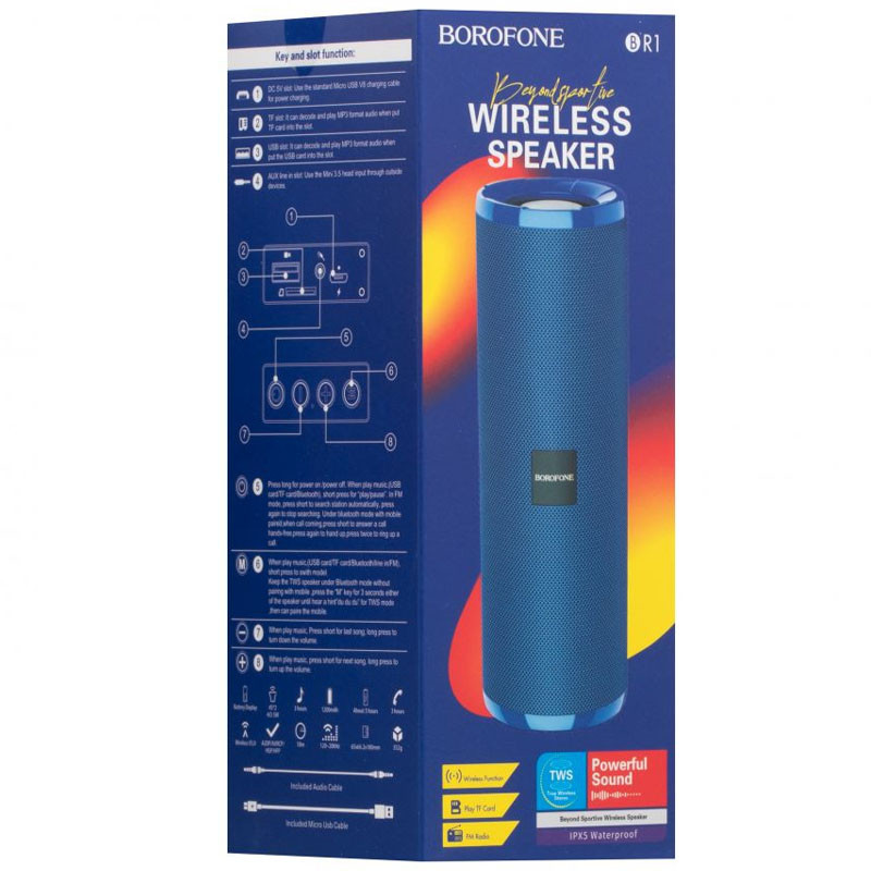 Bluetooth Колонка Borofone BR1 Херсон - зображення 6
