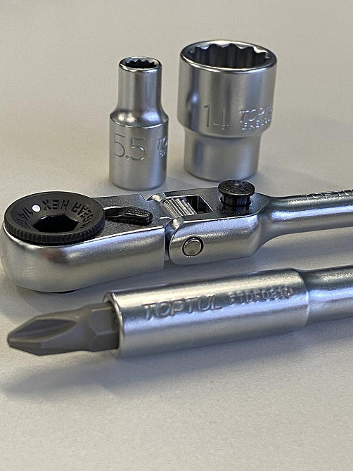 Трещотка мини 1/4" с шарниром TOPTUL 60 зубцов (исп. с FTDF0810) CHEV0811 Харьков - изображение 8