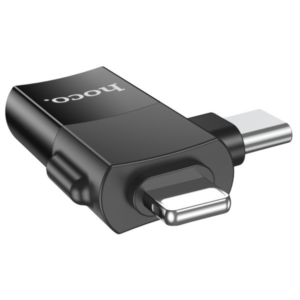 Адаптер Hoco UA17 Lightning/Type-C to USB 2.0 Black (Код товару:42022) Харків - зображення 4