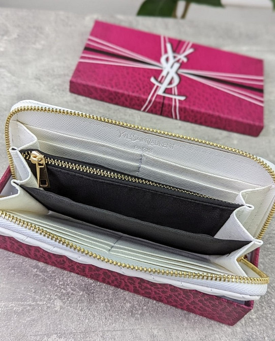 Великий модний червоний Гаманець Yves Saint-Laurent AN82 Киев - изображение 4