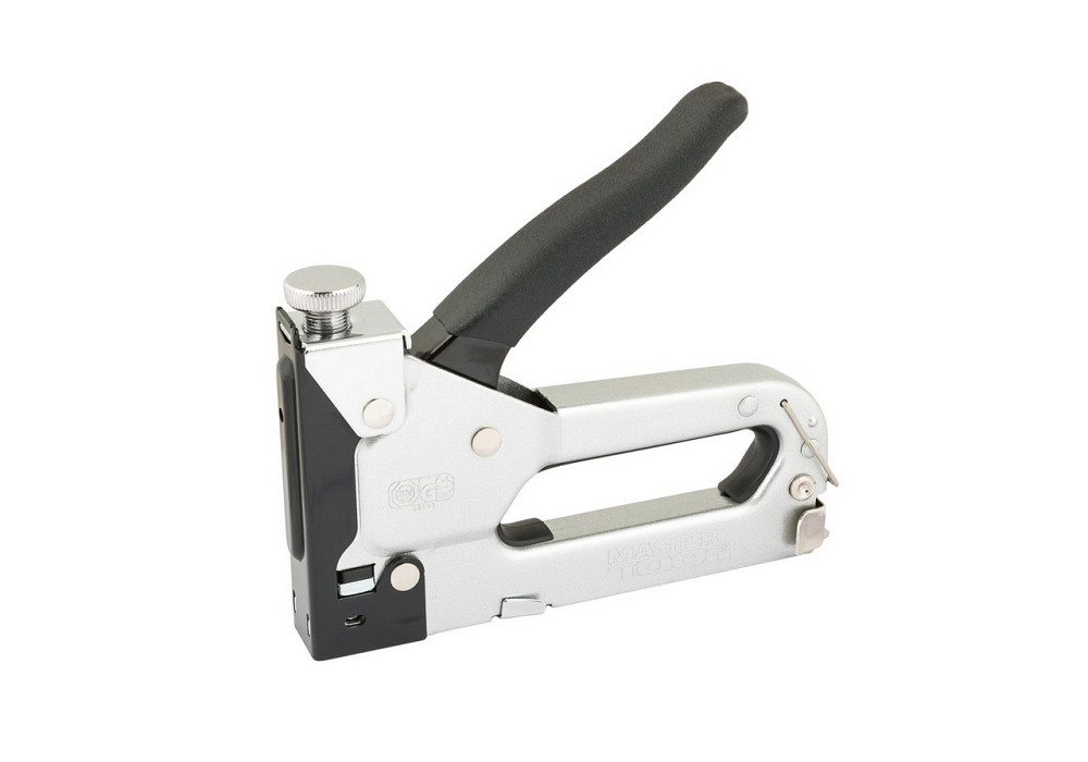 Степлер пружинный MASTERTOOL скоба R53 4-14 мм, плавная регулировка силы удара, корпус металл/хром 4 Харків - зображення 1