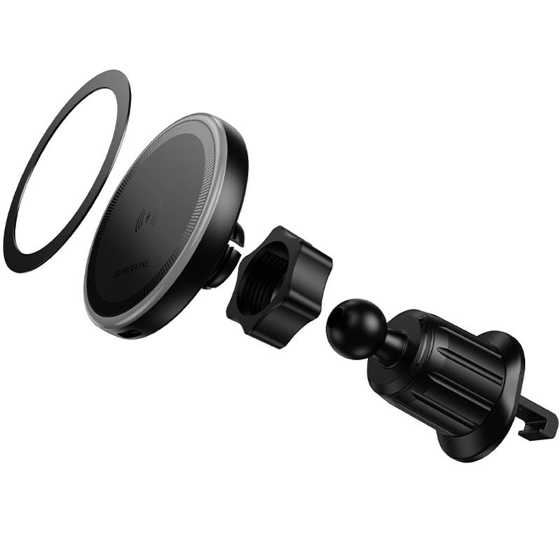 Автодержатель с БЗУ Borofone BH224 Flash 15W (air outlet) Херсон - изображение 4