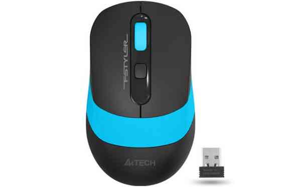Мышь компьютерная безпроводная A4Tech Fstyler FG10 Black/Blue голубая Київ