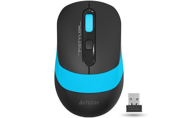 Мышь компьютерная безпроводная A4Tech Fstyler FG10 Black/Blue голубая Київ - зображення 1