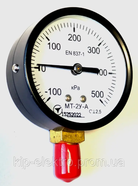 Мановакуумметр МТ-2У-А от -100кПа до 500 кПа - радиальный штуцер (РШ), Ø 63 мм Київ - зображення 2
