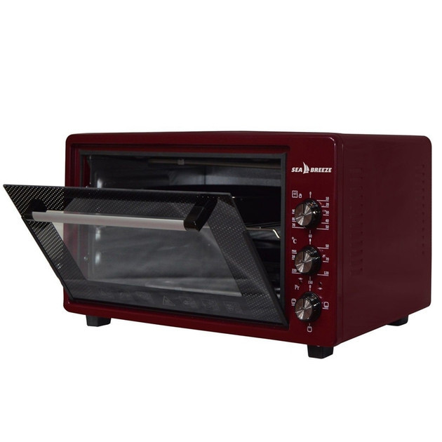 Электропечь Sea Breeze SB-0706 45 л бордовая Київ - зображення 3