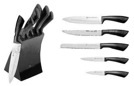 Набір ножів Edenberg EB-11003-Black 6 предметів чорний Київ