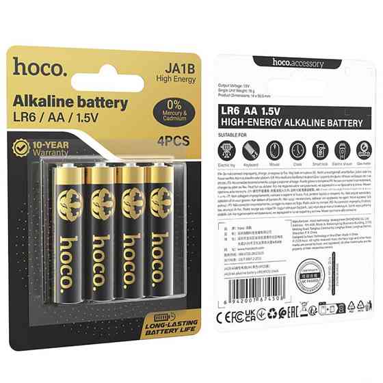 Батарейки Hoco JA1B AA (LR6) Alkaline 4 pcs Херсон