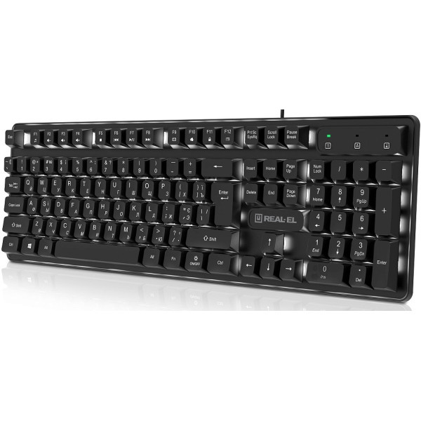 Клавіатура REAL-EL RK-7015 USB Black (EL123100049) Харків - зображення 5