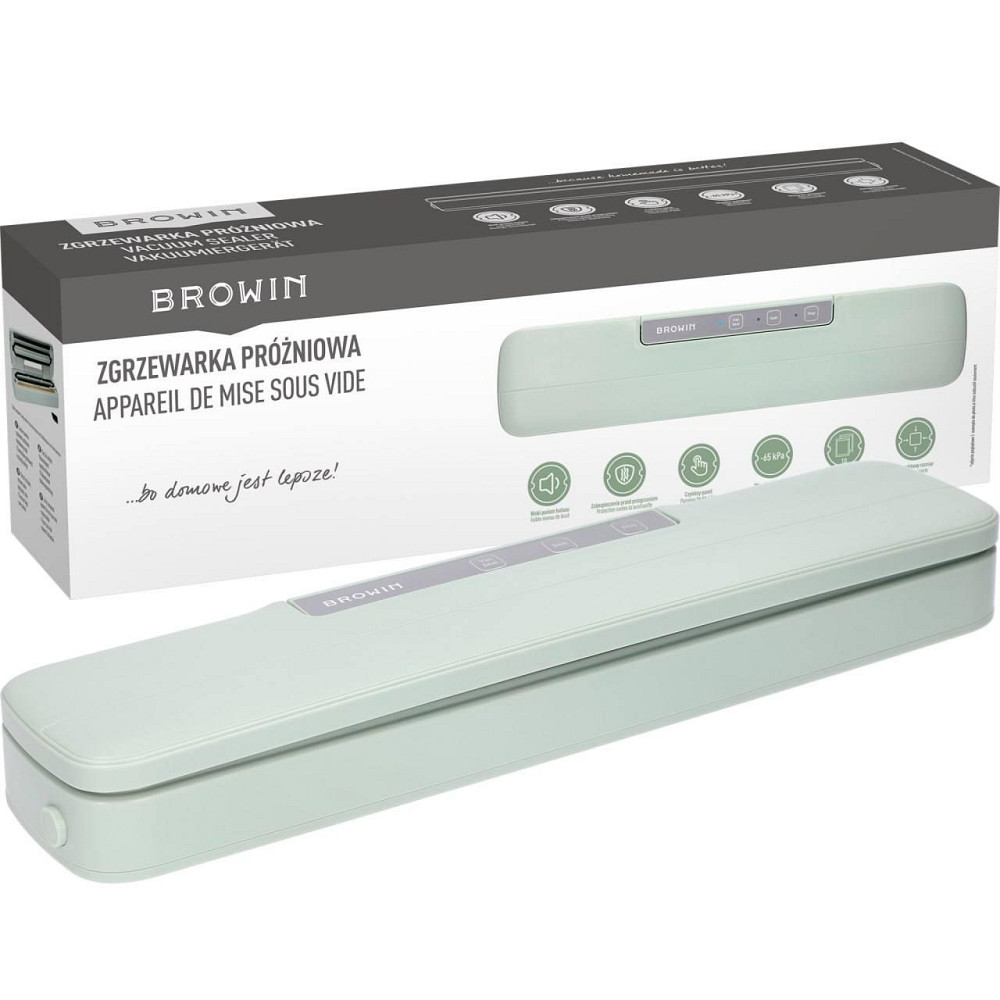 Вакуумный упаковщик Browin с пакетами фисташковый (320620) Одеса - зображення 1