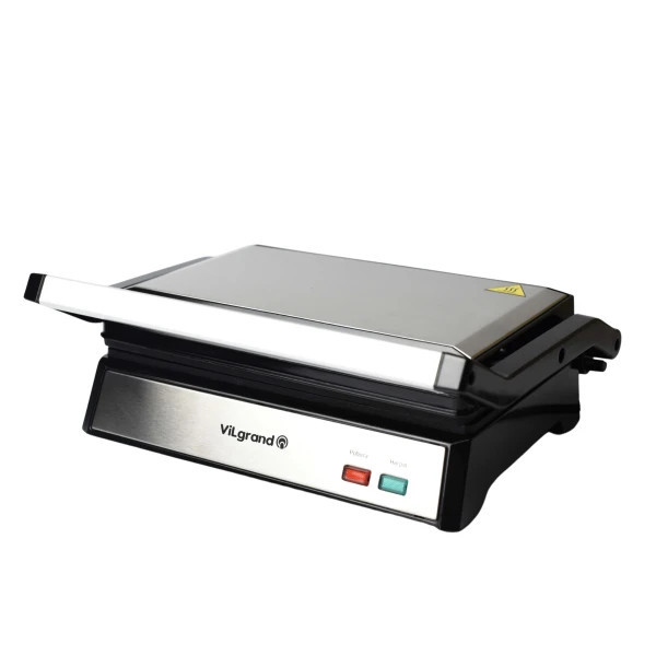 Гриль контактный Vilgrand VSG 1611 1600 Вт серебристый Київ - зображення 1