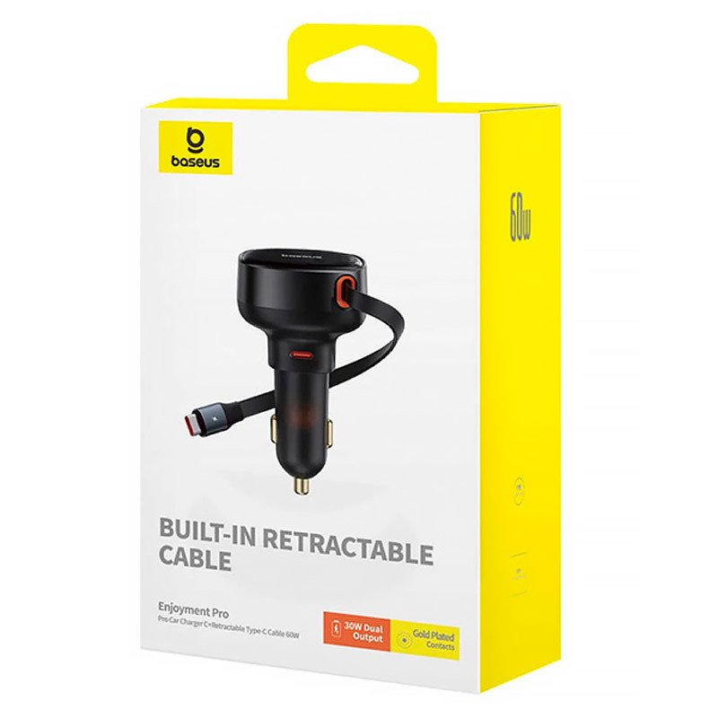 АЗУ Baseus Enjoyment Pro 60W (1USB-C) + выдвижной кабель Type-C (C00057802111-01) Херсон - зображення 6
