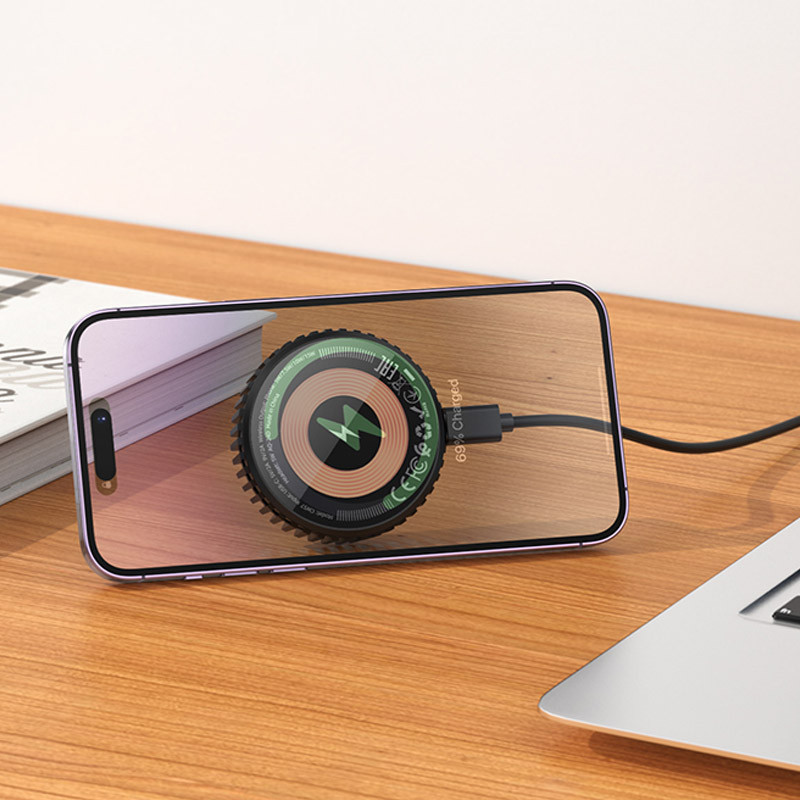 БЗУ Hoco CW57 Air-cooled 15W magnetic wireless fast charger Херсон - зображення 8