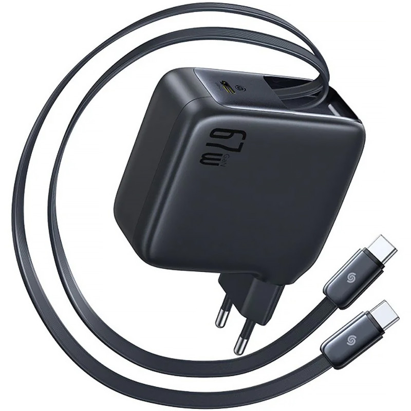 СЗУ Baseus EnerCore CJ21 PD67W with retractable cables (3USB-C) (E0121D) Херсон - зображення 1