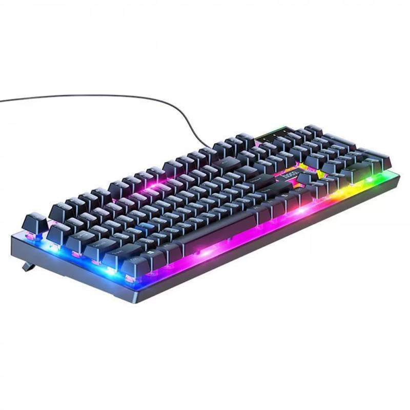 Клавиатура + мышь проводная Hoco GM18 Luminous RGB (English version) Херсон - изображение 2