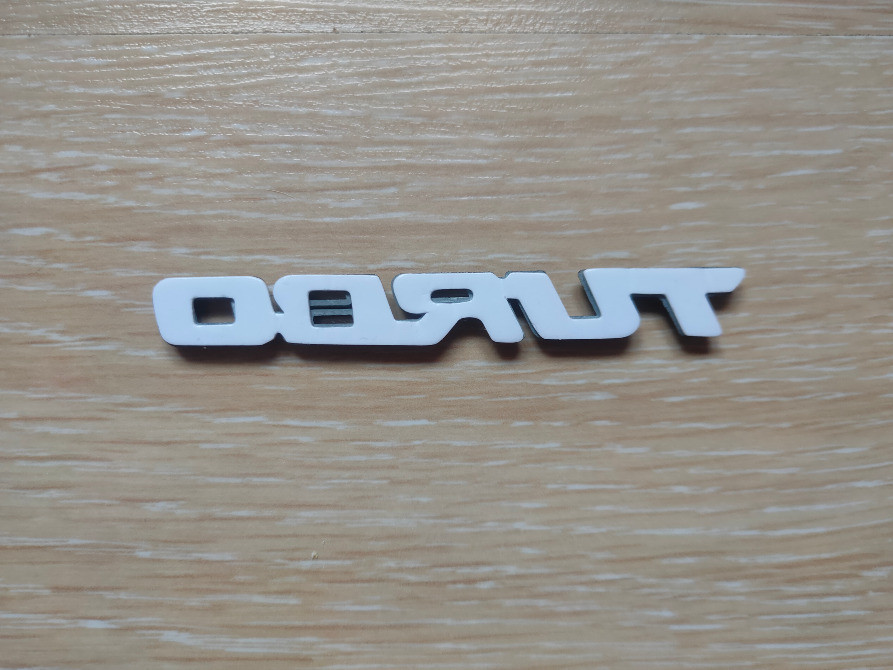 Авто наклейкаTurbo Чёрная Металлическая Київ - зображення 5